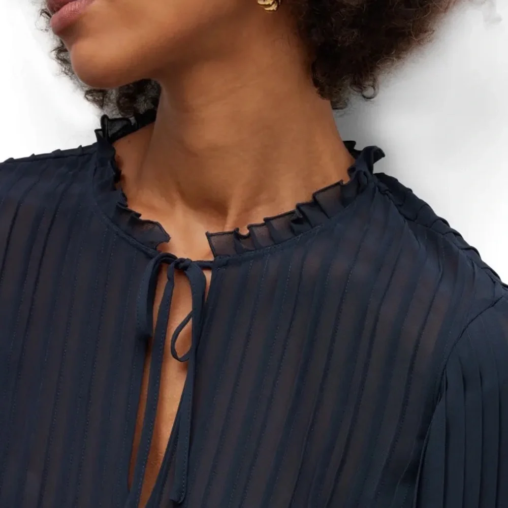 NWT💕FRAME Pleated Tie-Front Top Size XS - Picture 7 of 15